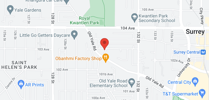 map of 13038 103 AVENUE